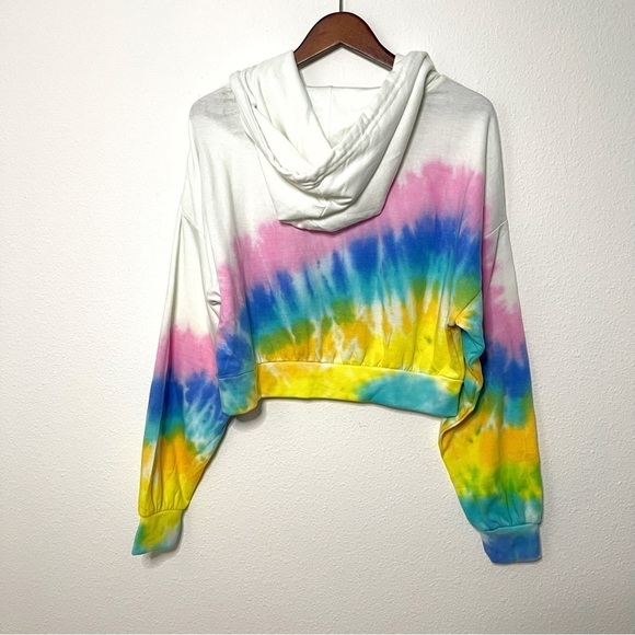 Nickelodeon authentic SpongeBob tie dye cropped hoodie sweater size S NWT - Picture 8 of 9